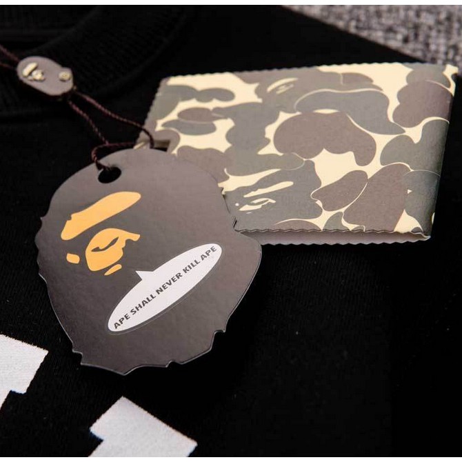 Áo Sweater Thêu BAPE Cổ Điển Giản Dị Cho Nam Và Nữ