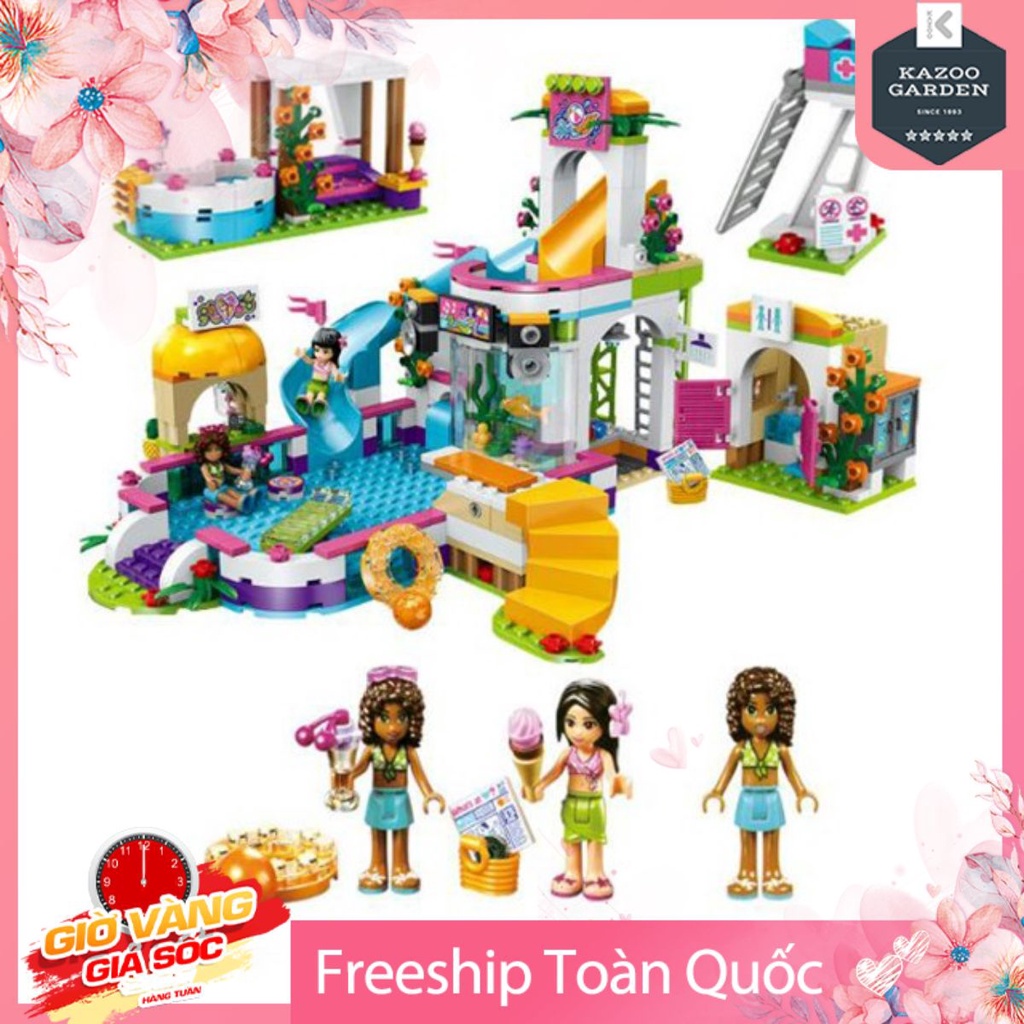 Đồ Chơi Xếp Hình Lâu Đài Công Chúa 690+ Mảnh Ghép [FREESHIP❤️] Nhựa ABS Thân Thiện Cho Bé