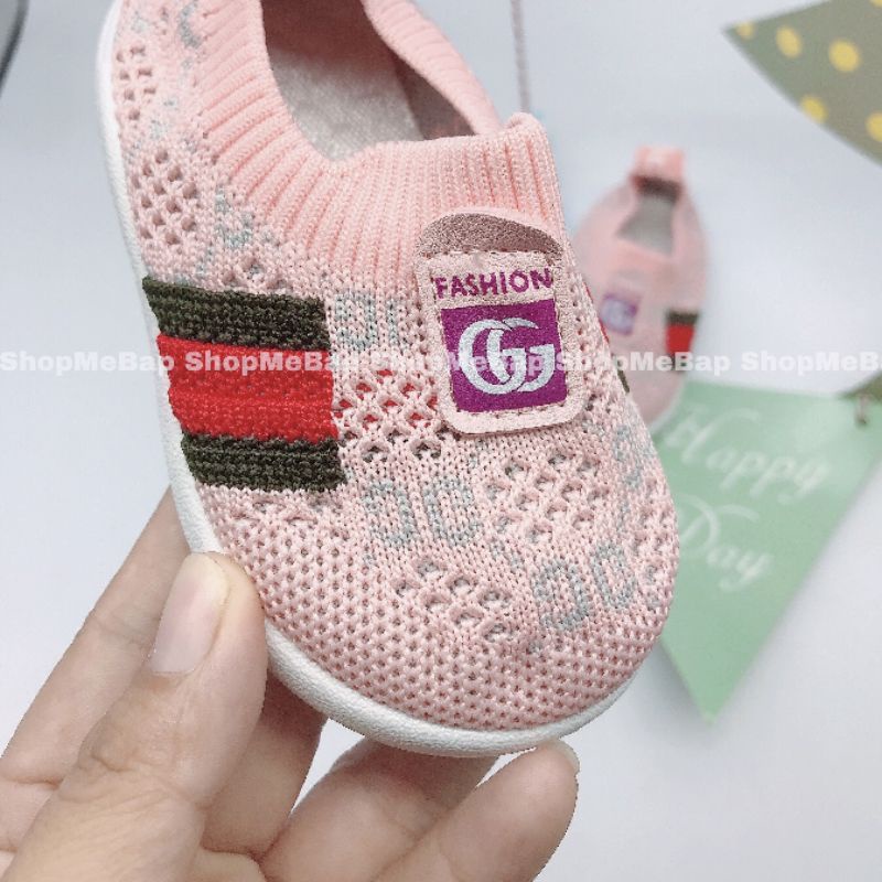 Giày bún cổ chun đế caosu mềm nhẹ cho bé trai bé gái