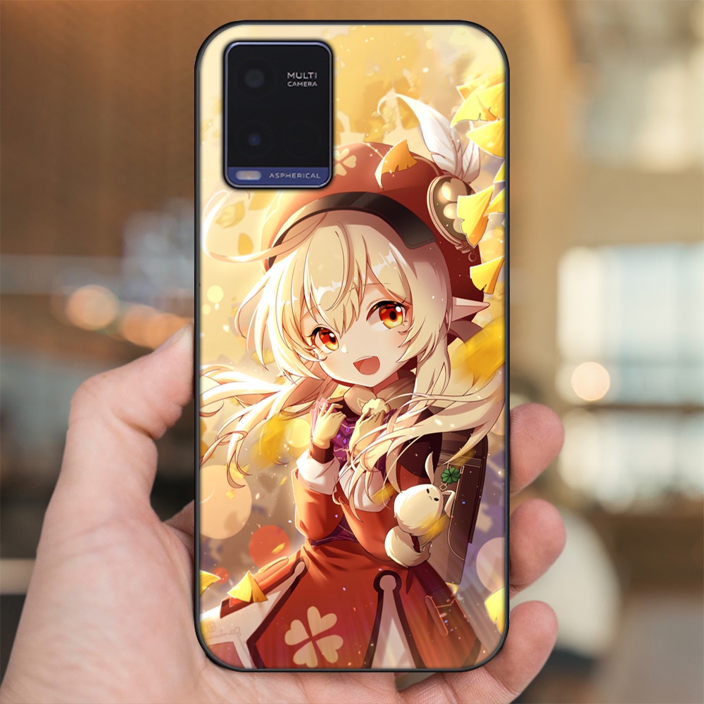 Ốp lưng Vivo Y21 viền đen in hình Klee Genshin Impact