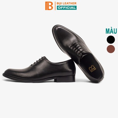 Giày nam oxford công sở da bò nappa cao cấp màu đen G101 Bụi leather Bảo hành 12 tháng