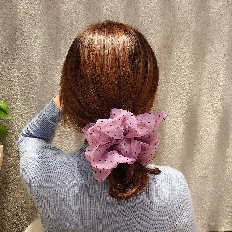Dây buộc tóc Scrunchies HD130 chấm đen