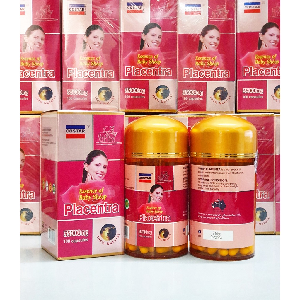 Nhau cừu placentra costar 35000mg chai 100 viên từ úc 35000 placenta