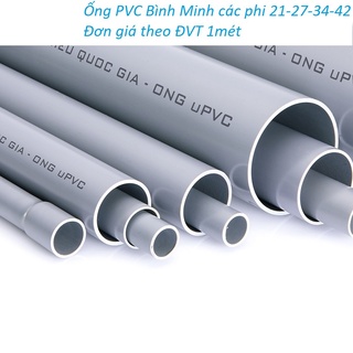 Ống nước nhựa phi 21,27,34 phi 42 đơn giá cho 1 mét hãng Bình Minh