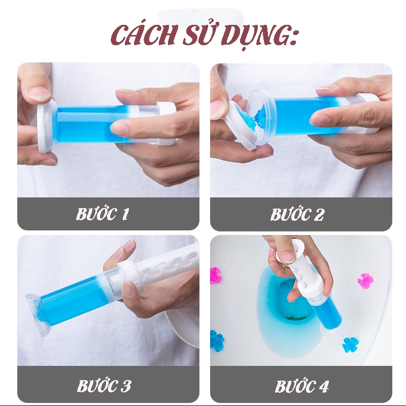 [CHỌN MÙI] Gel khử mùi bồn cầu - Gel thơm khử trùng bồn cầu dạng thạch hình bông hoa 6 mùi hương