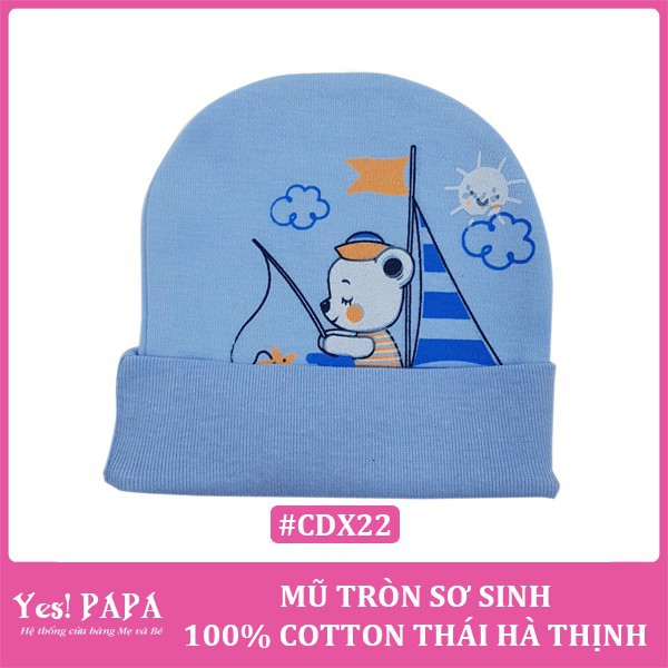 Mũ tròn sơ sinh 100% cotton Thái Hà Thịnh