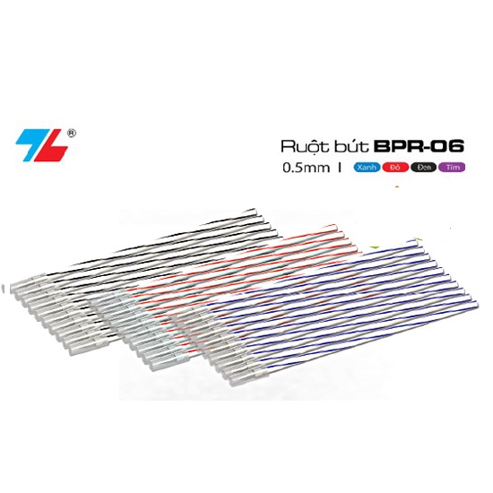 Combo 10 Ruột Bút Bi Thiên Long Xanh/Đen/Đỏ