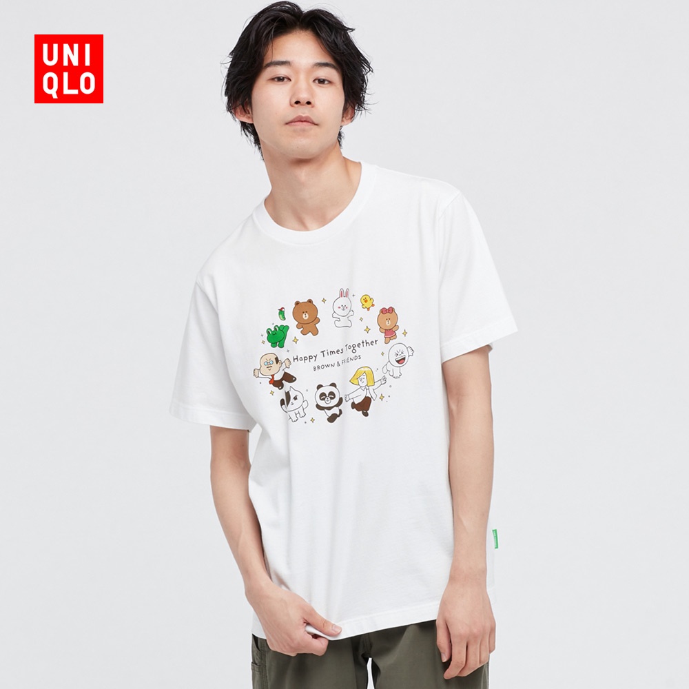 LINE FRIENDS Hàng Có Sẵn Áo Thun Uniqlo Dành Cho Nam Và Nữ  In Chữ FRIENDS Tiger Year  446643