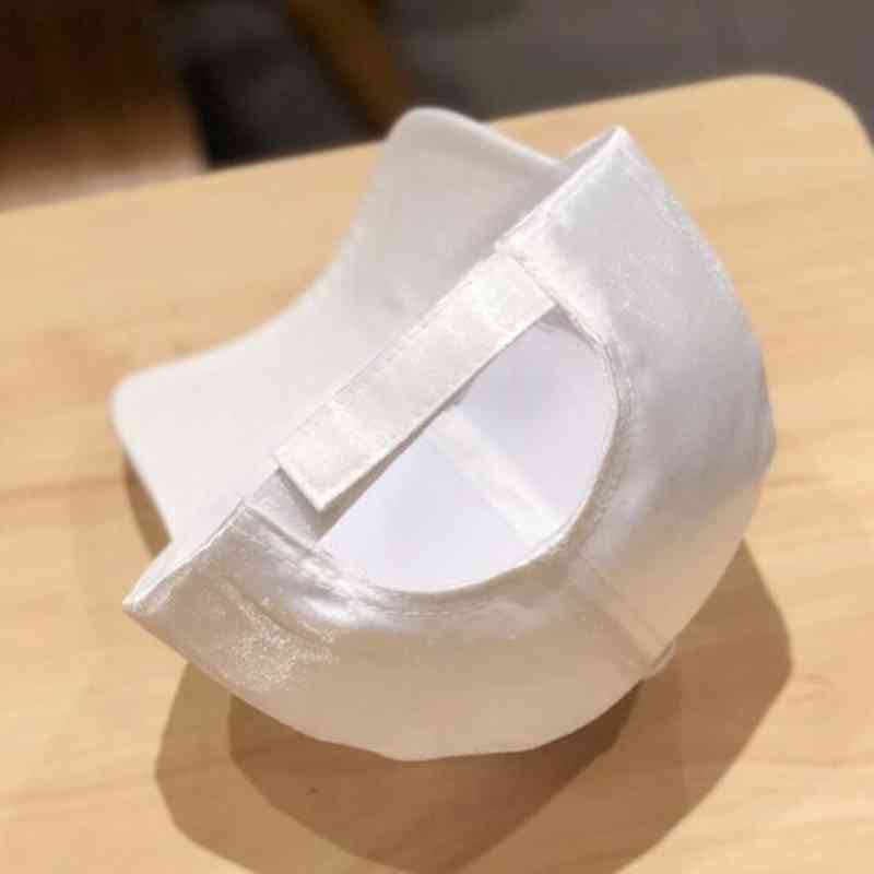 Nón lưỡi trai lụa satin đính đá điều chỉnh được thời trang dành cho nữ
