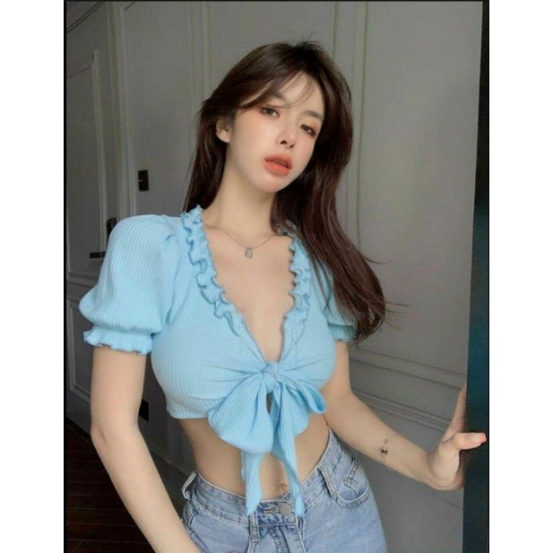 Áo croptop cột sexy ảnh thật