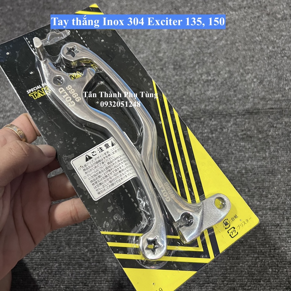 Tay thắng Inox 304 Exciter 135, Exciter 150- 1 cặp