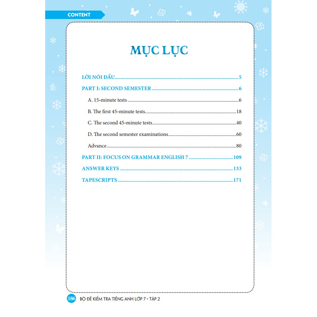 Sách - Bộ đề kiểm tra tiếng Anh lớp 7 tập 2 - Có đáp án Tặng Bookmark