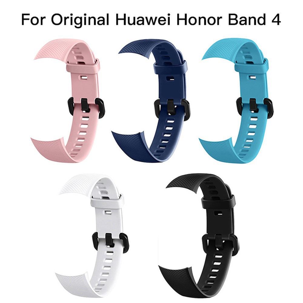 Dây Đeo Thay Thế Chất Liệu Silicon Màu Trơn Thời Trang Cho Huawei Honor Band 5 4