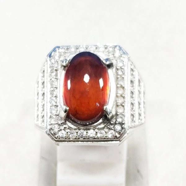 Nhẫn Đính Đá Garnet Tự Nhiên