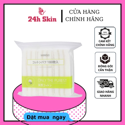 Bông tẩy trang miniso , Dụng cụ trang điểm tẩy trang từ bông cao cấp cotton pad Miniso