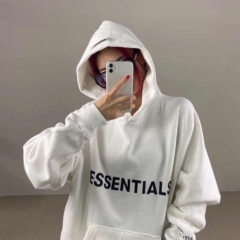 [RẺ VÔ ĐỊCH] Hoodies essntials có mũ unisex kèm ảnh thật tay bồng | BigBuy360 - bigbuy360.vn