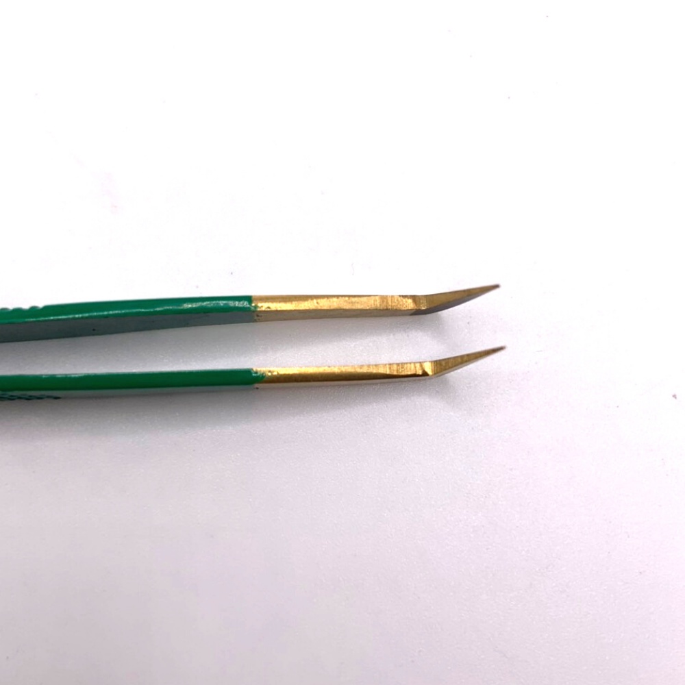 Nhíp volume pakistan caro màu xanh lá phủ nhám nano(12mm)_dụng cụ nối mi_Mr Tuấn