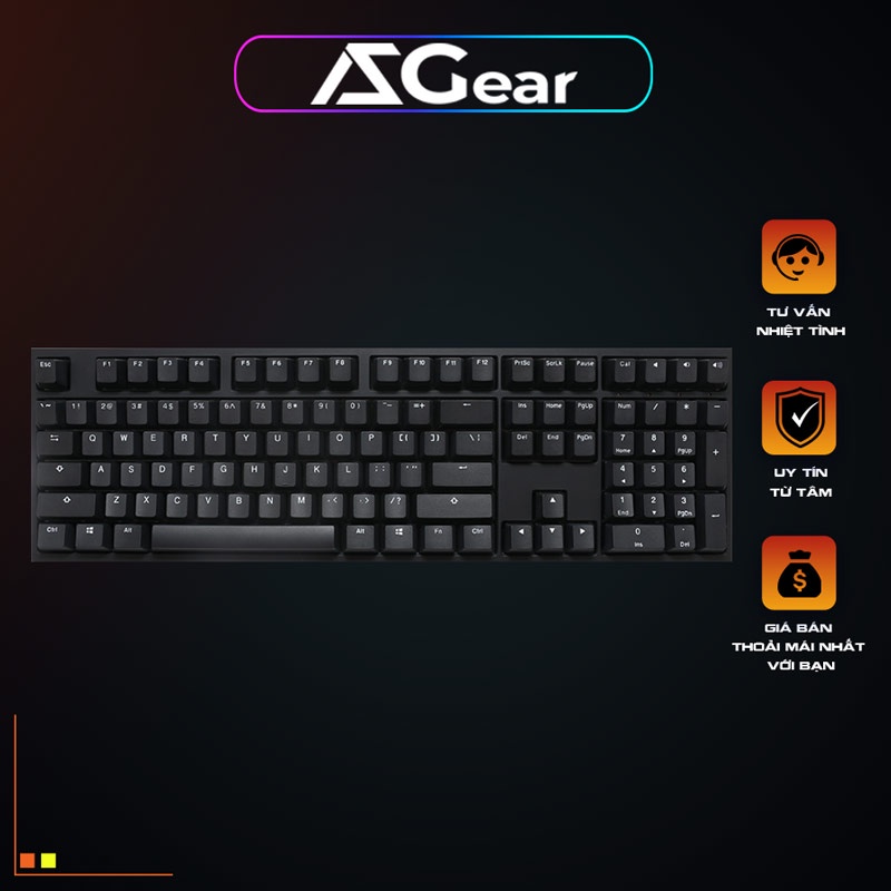 Bàn phím cơ Ducky One 2 Phantom Black Full Size, Mới 100%, Bảo hành 24 Tháng