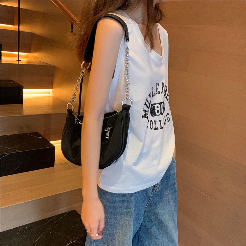 Áo không tay nữ In Chữ Mới