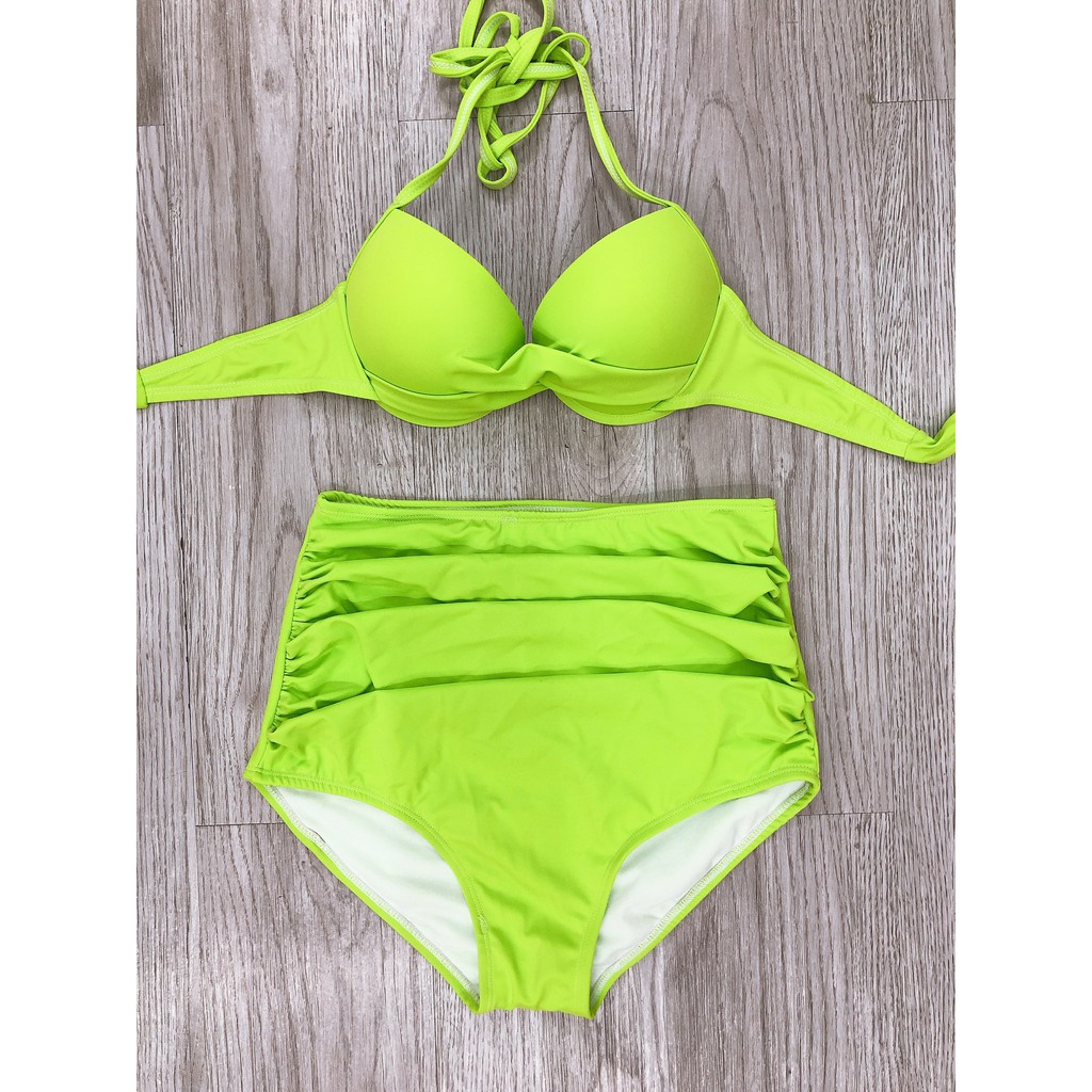 Bikini đi biển cho nữ 2 mảnh xoắn ngực nhiều màu, có gọng Bikini191