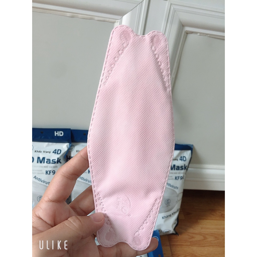 Khẩu Trang 4D Mask KF94 Công Nghệ Hàn Quốc (Màu hồng nhạt bịch 10 cái)