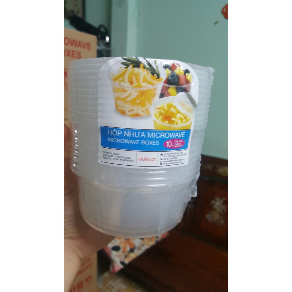 Hộp Nhựa Microwave + nắp Đựng Thực Phẩm / Thức Ăn / Kim Chi / Chân Gà / Slime loại tròn và vuông lốc 10 cái | BigBuy360 - bigbuy360.vn