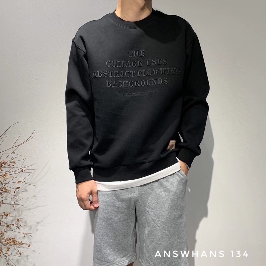 Áo sweater nam form rộng hàn quốc bigsize áo nỉ dài tay thu đông cao cấp xuất khẩu ANSWHANS 133 | WebRaoVat - webraovat.net.vn