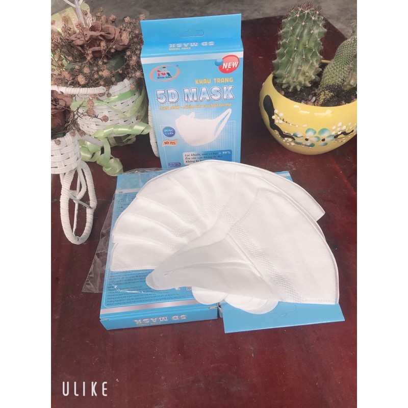 [Siêu Rẻ] khẩu trang 5d nam anh quai vải chính hãng,mềm mại,đóng hộp 10cái