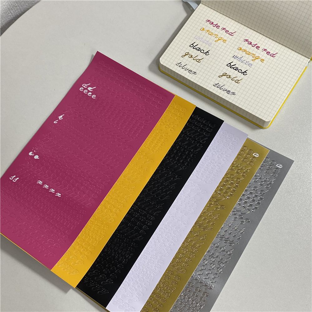 Miếng dán hình chữ cái nhiều màu sắc trang trí sổ tay DIY