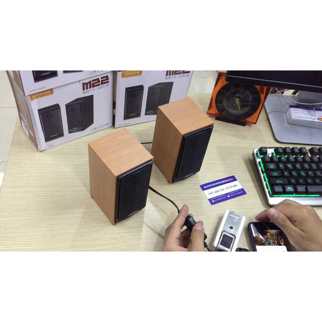 Loa Gỗ cho máy tính, điện thoại M22