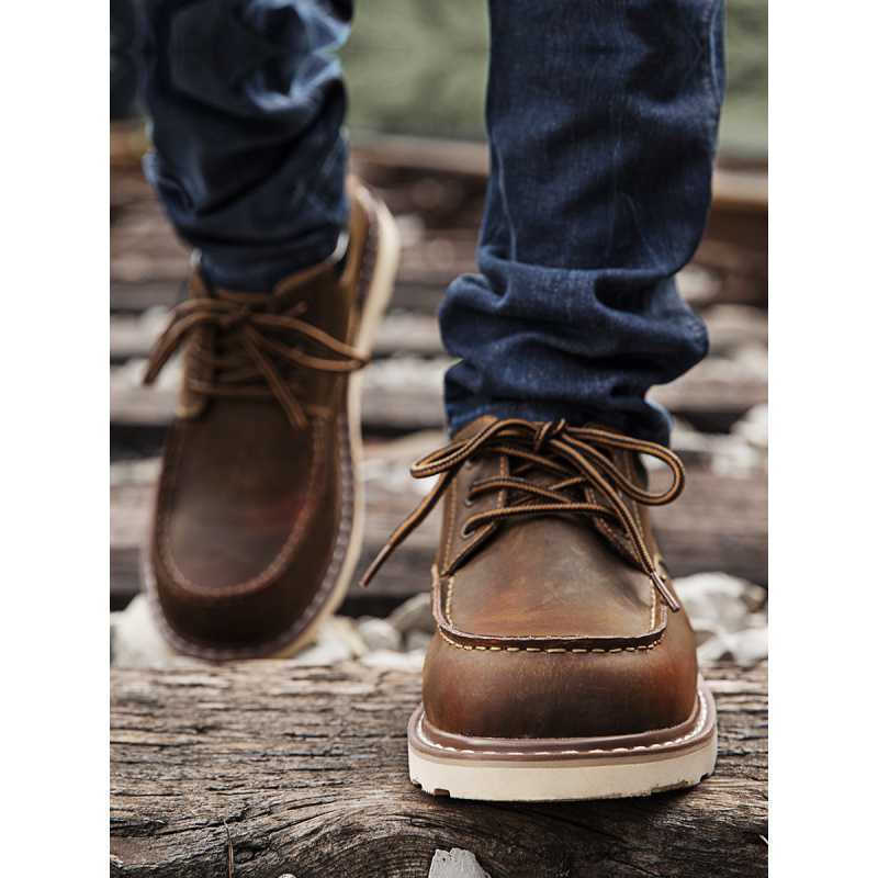 Giày Bốt Da Phong Cách Anh Thời Trang Cho Nam