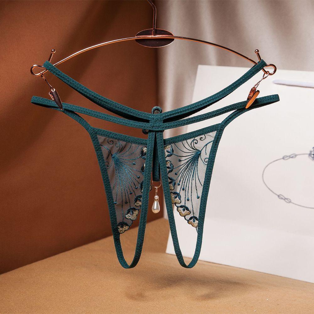 EXPEN Quần Lót Lọt Khe Lưng Thấp Hoạ Tiết Hoa Thêu Cho Phái Nữ