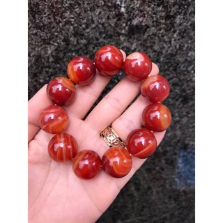 VÒNG TAY ĐÁ MÀU ĐỎ SIZE HẠT 20LY