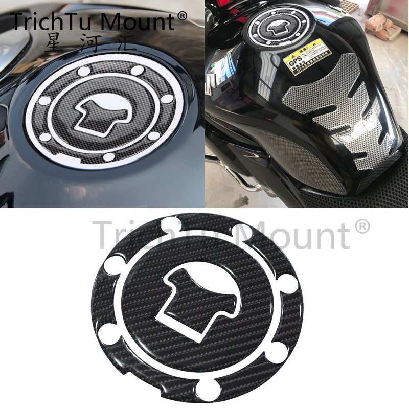 Miếng Đề Can Dán Nắp Bình Xăng Xe Máy Honda Bằng Sợi carbon