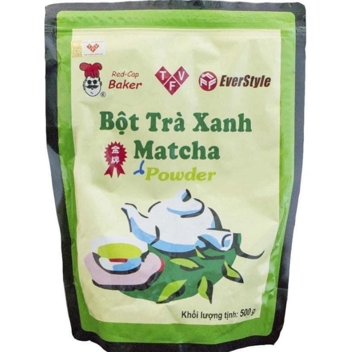 Bột Matcha Mũ Đỏ - Bột Trà Xanh Mũ Trắng Neicha Đài Loan Nguyên Chất Gói 100g, 500g