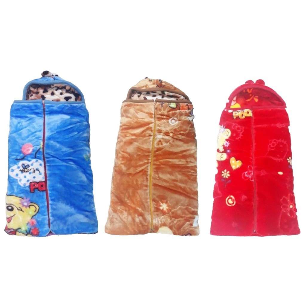 Túi ngủ nhung cực ấm cho bé trai bé gái sơ sinh đến 4 tuổi