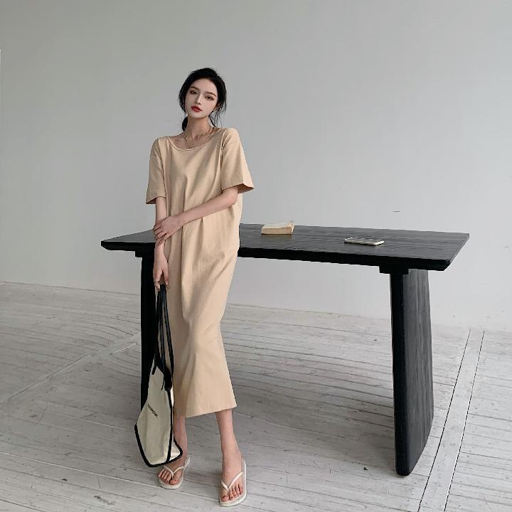 [LININ] Đầm Thun Dài Tay Ngắn Dáng Rộng Cỡ Lớn 300 Jin Quyến Rũ Hợp Thời Trang Mùa Hè