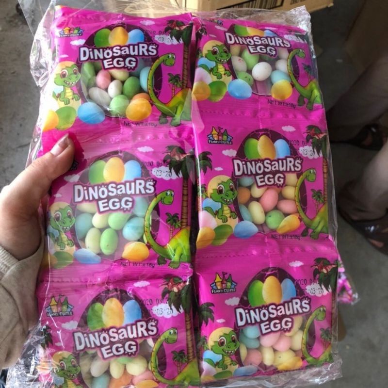 vỉ 30 gói kẹo khủng long