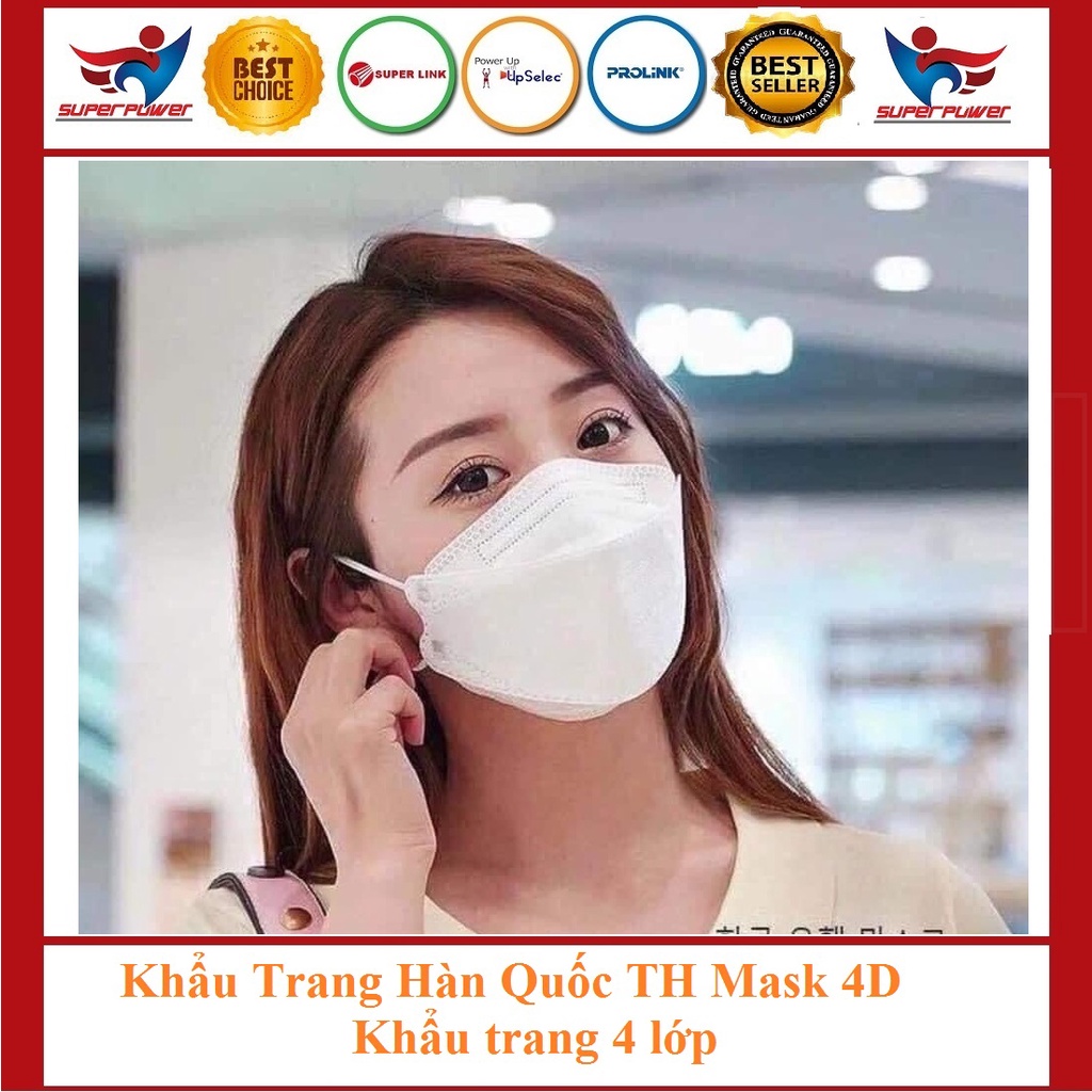 [10 cái/ gói] Khẩu trang y tế kháng khuẩn TH MASK 4D 4 lớp