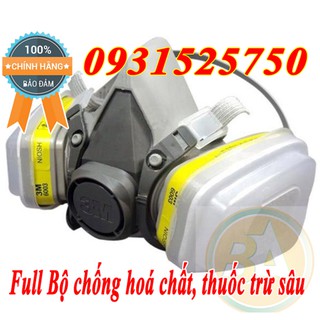 Mặt nạ 3M. 6200 + phin 6006 Chống hoá chất_ Gaz full bộ