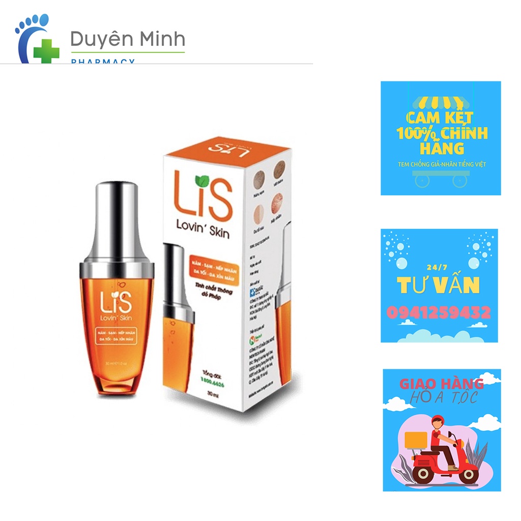 TINH CHẤT THÔNG ĐỎ CÔ ĐẶC LIS LOVIN’SKIN- MỜ VẾT THÂM, NÁM SẠM, NHĂN DA, DƯỠNG ẨM DA