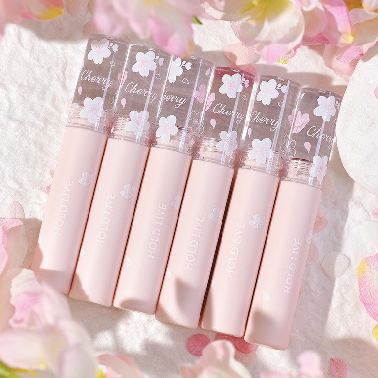 Son Kem Lì Hold Live Hoa Anh Đào Flower Sakura Velvet Matte Dưỡng Ẩm Lâu Trôi Bền Màu Chống Thấm Nước HL543
