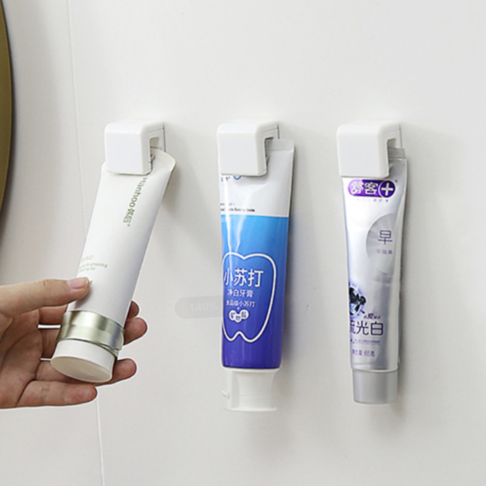 Kẹp Giữ Kem Đánh Răng Kẹp Dán Móc Treo Đồ Gắn Tường Không Cần Đục Lỗ Giá Để Sữa Rửa Mặt Phụ Kiện Phòng Tắm