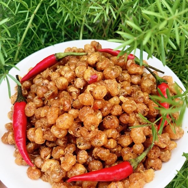 bắp rang khô bò lá chanh giòn cay