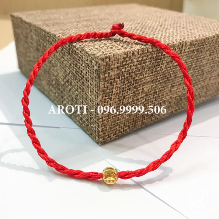 Vòng phong thủy - Vòng phong thủy dây chỉ đỏ kim vàng V154 -SP 1