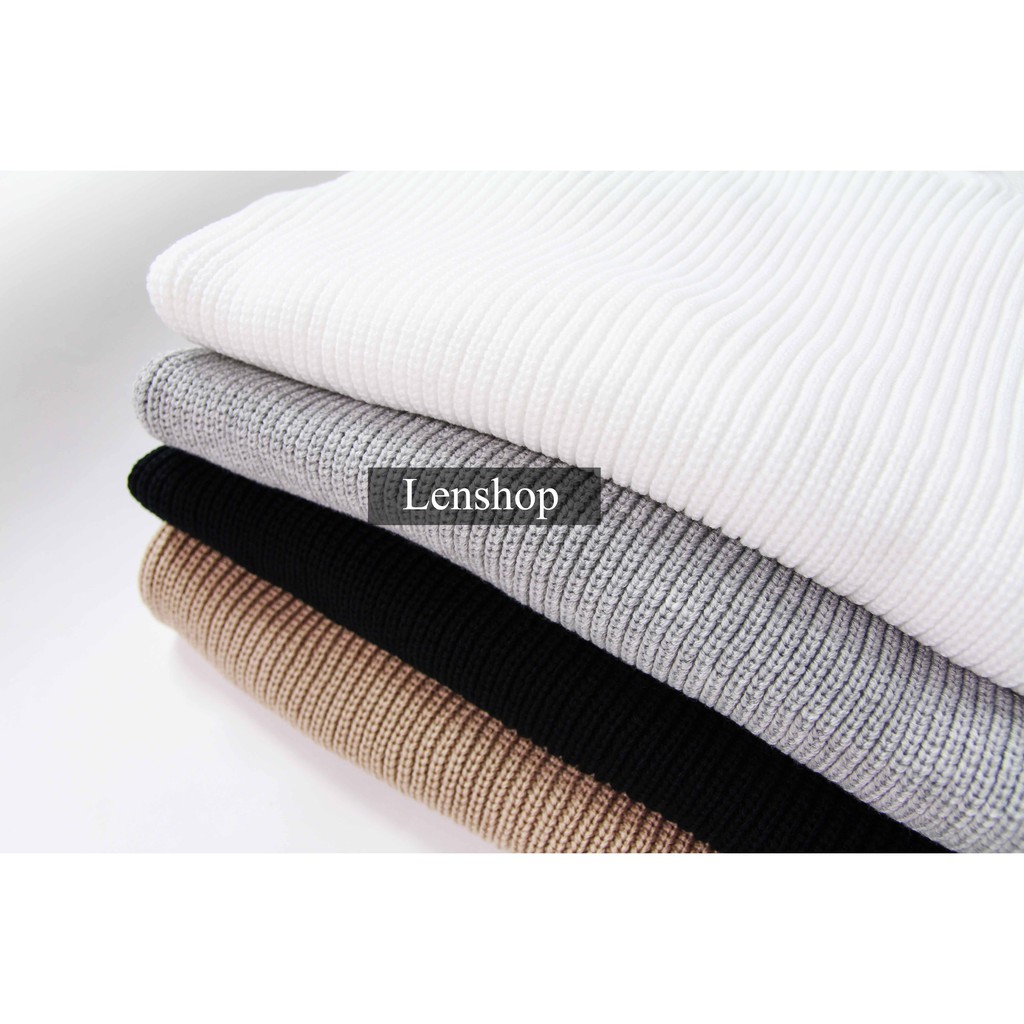 Áo len nam Unisex dài tay cổ 3 phân hạt gạo đẹp FAVITI AL72