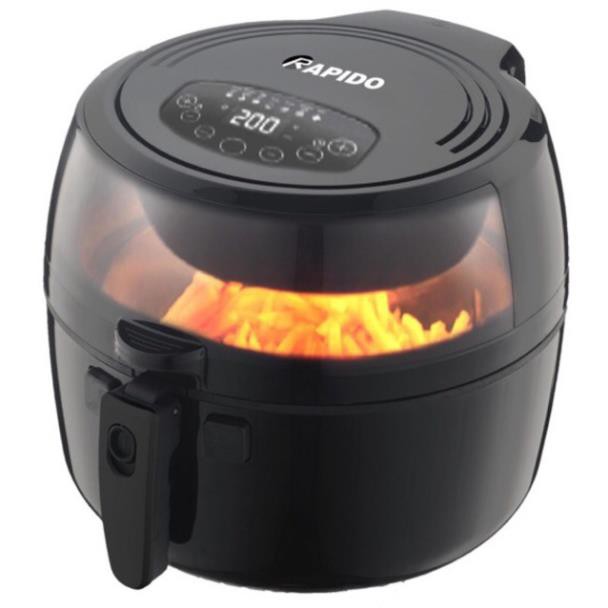 ✔️ Sale (Có Sẵn+Tặng khay nướng) Nồi chiên không dầu điện tử RAPIDO model RAF 6.5D 1800w dung tích 6,5l BH 12 THÁNG n