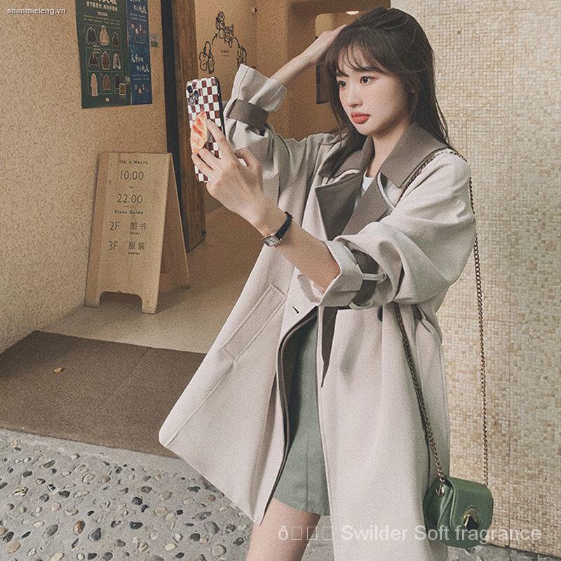 Áo khoác gió dáng rộng thời trang xuân thu phong cách Hàn Quốc mới 2021 8UJI | BigBuy360 - bigbuy360.vn