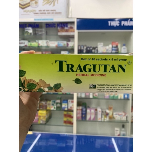 1 gói 5ml - Siro ho thảo dược Tragutan gói 5ml - Đóng gói Hộp 40 gói  Date mới