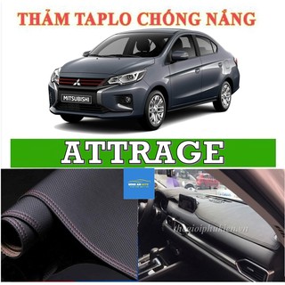 Thảm taplo Mitsubishi Attrage 2015-2020 da vân cacbon 3 lớp, thảm taplo, thảm phủ taplo